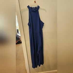 Elegant Navy Blue Sleeveless Dress